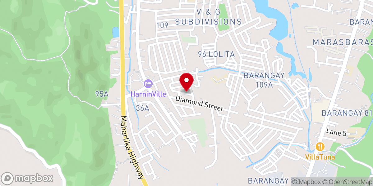 Map showing location of Our Lady of Fatima Chapel, Ph 6