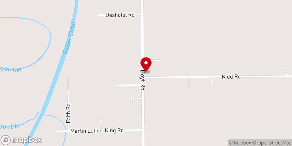 Map showing location of St. Martin de Porres Mission Parish