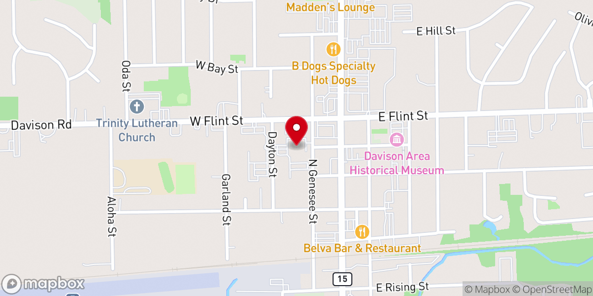Map showing location of St. John Parish Hall