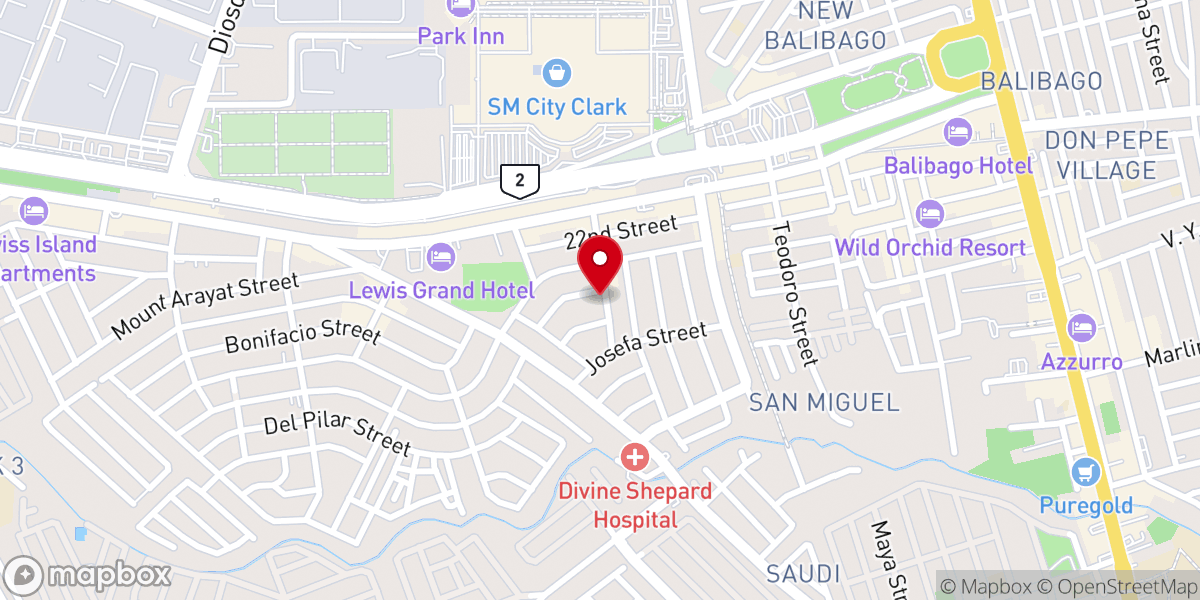 Map showing location of Clark Church of Christ