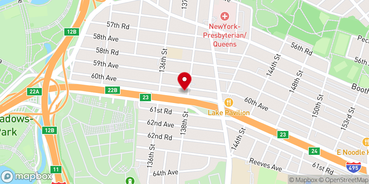 Map showing location of Evergreen Church