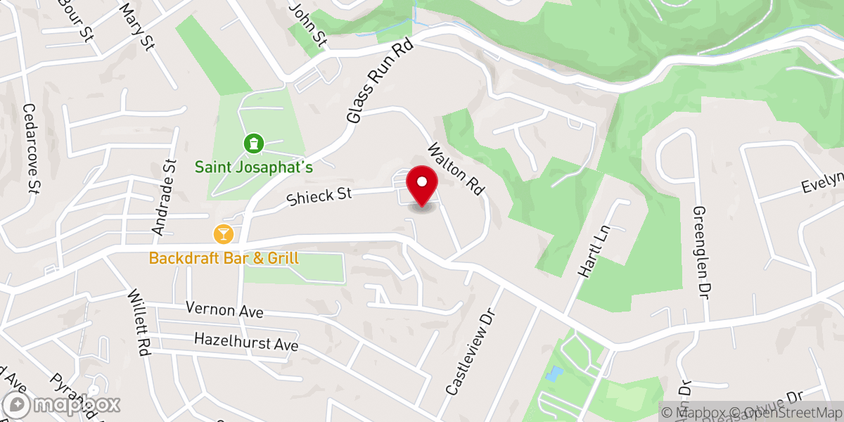 Map showing location of St. Albert the Great, Blessed Trinity Parish