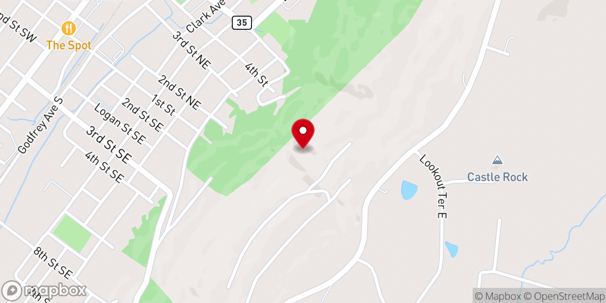 Map showing location of Fort Payne Church of Christ