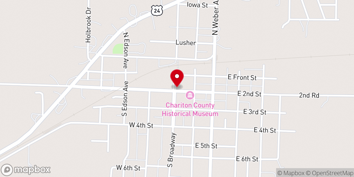 Map showing location of Faith Walk Outreach Center