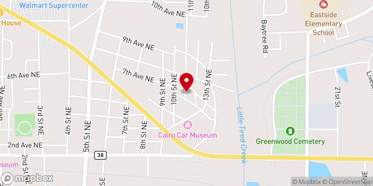 Map showing location of Cairo Seventh Day Adventist church