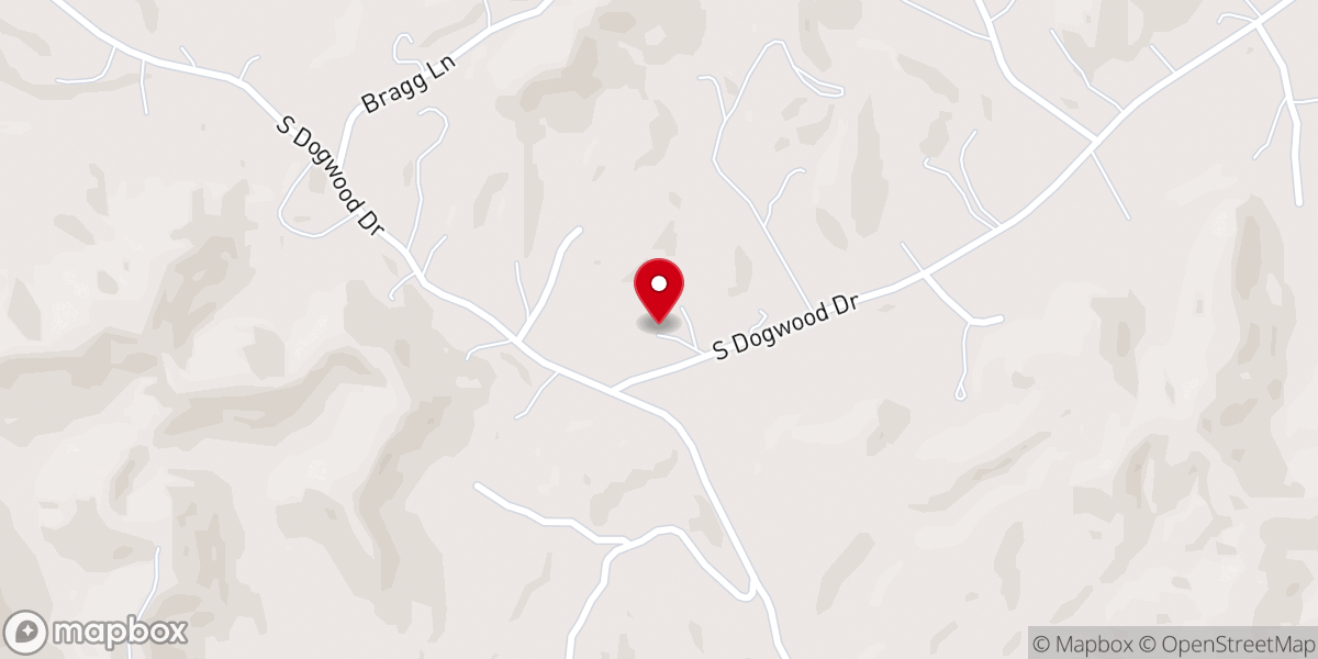 Map showing location of Flat Gap Church