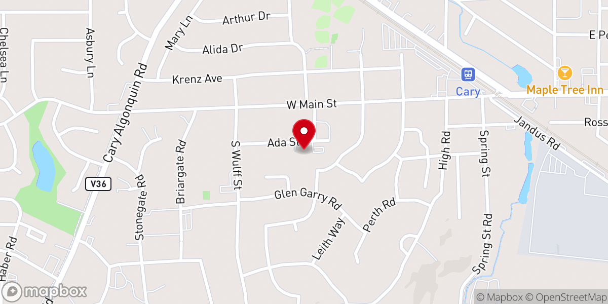 Map showing location of Foundation Baptist Church