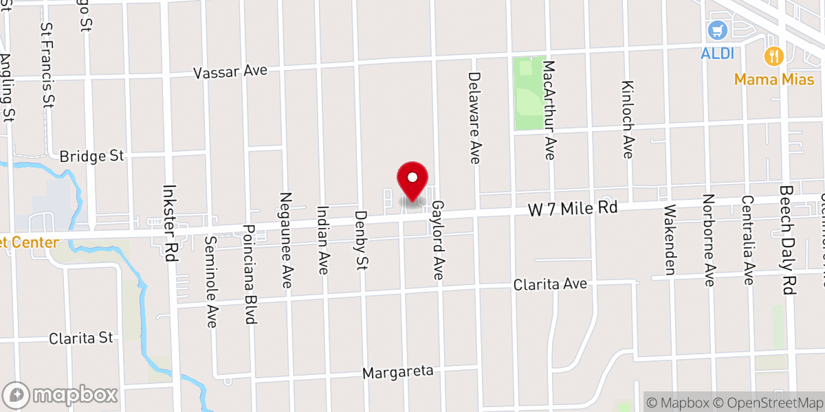 Map showing location of Christ the King Miracle Church