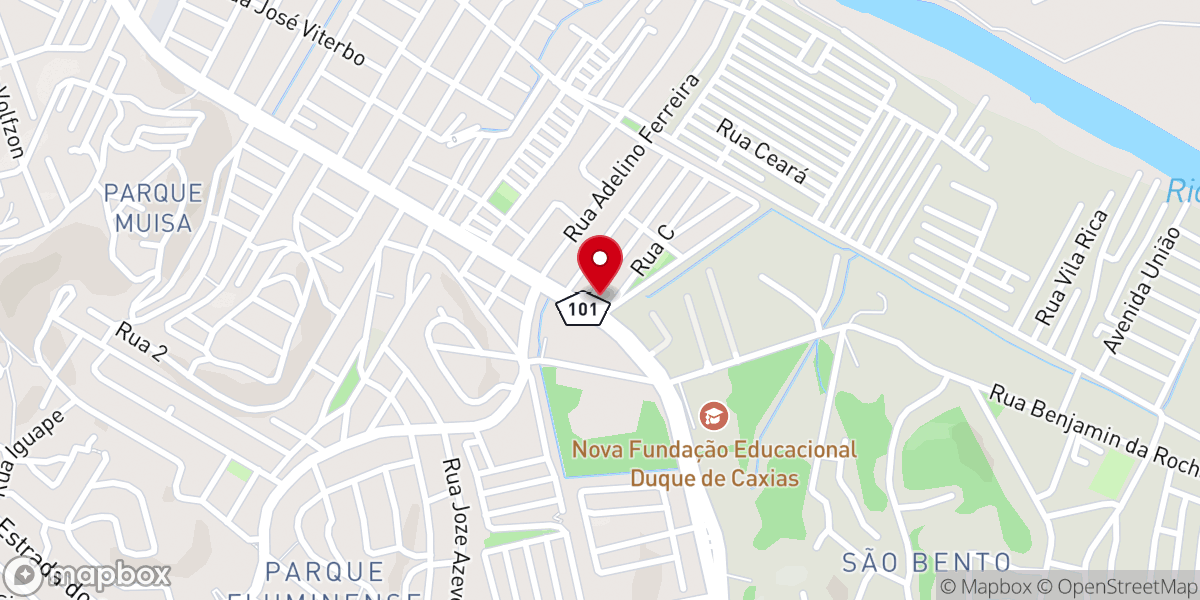 Map showing location of Igreja Batista Nova Esperanca
