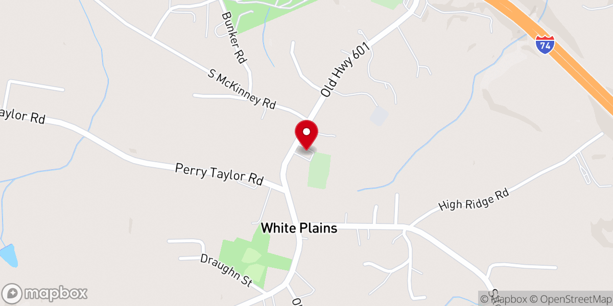 Map showing location of White Plains Friends Meeting