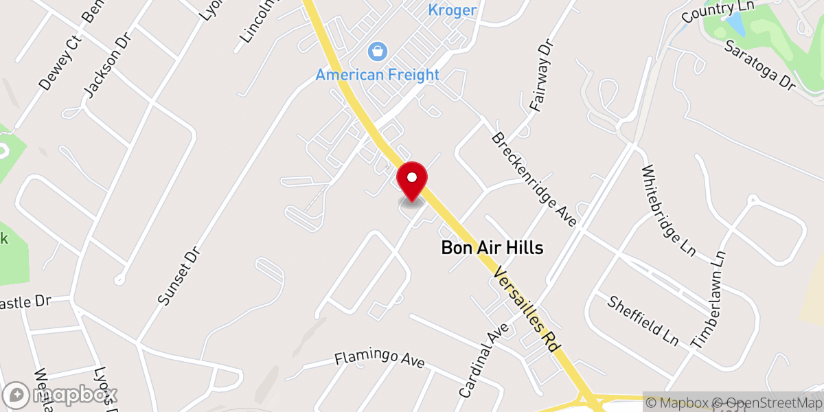 Map showing location of East Frankfort Baptist Church
