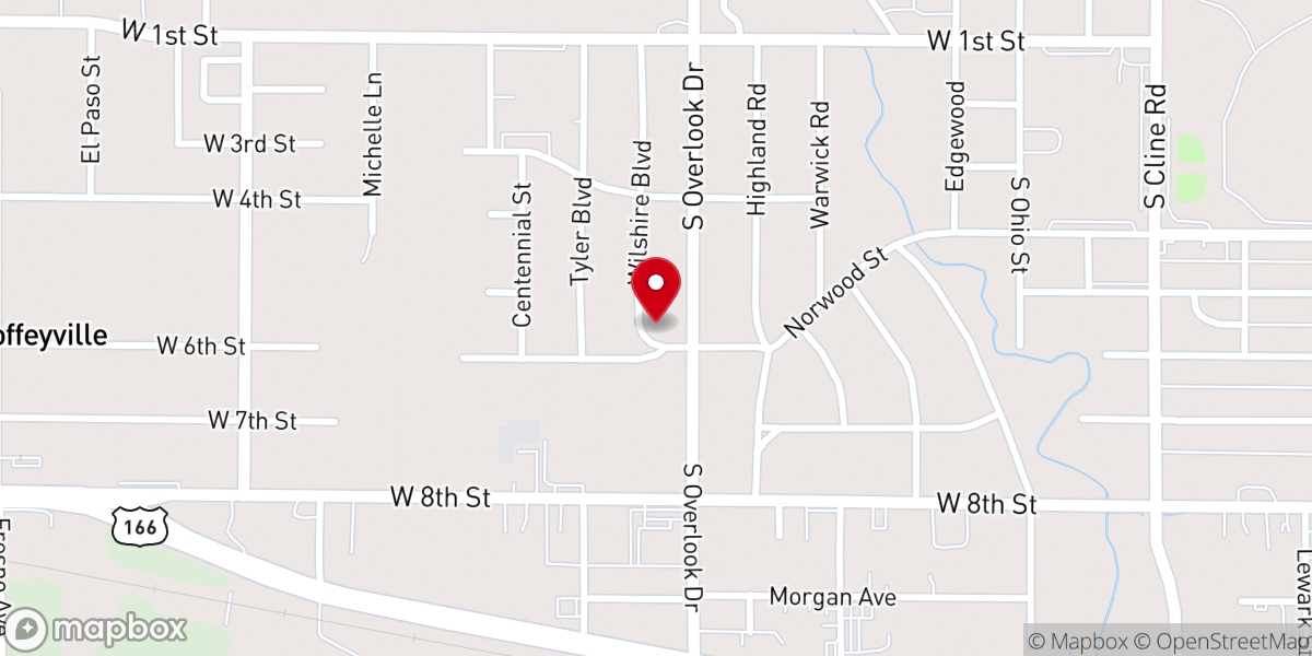 Map showing location of Crossroads Community Christ