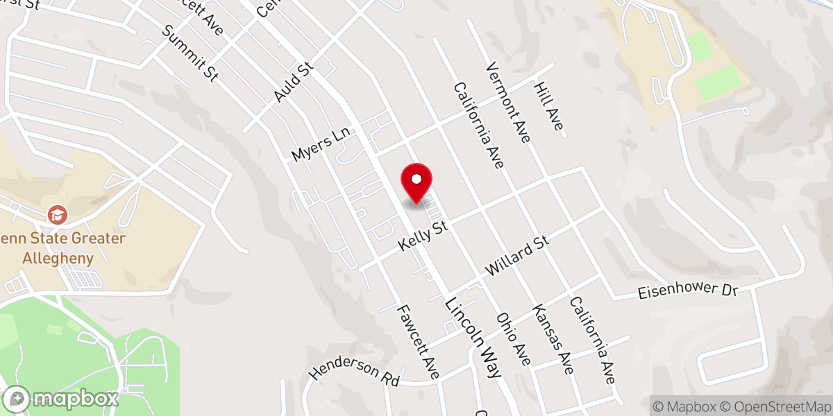 Map showing location of Faith Lutheran Church