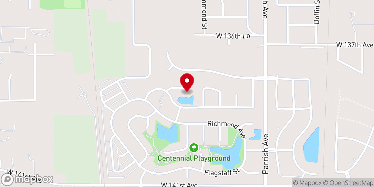 Map showing location of Rock of Faith Church Cedar Lake