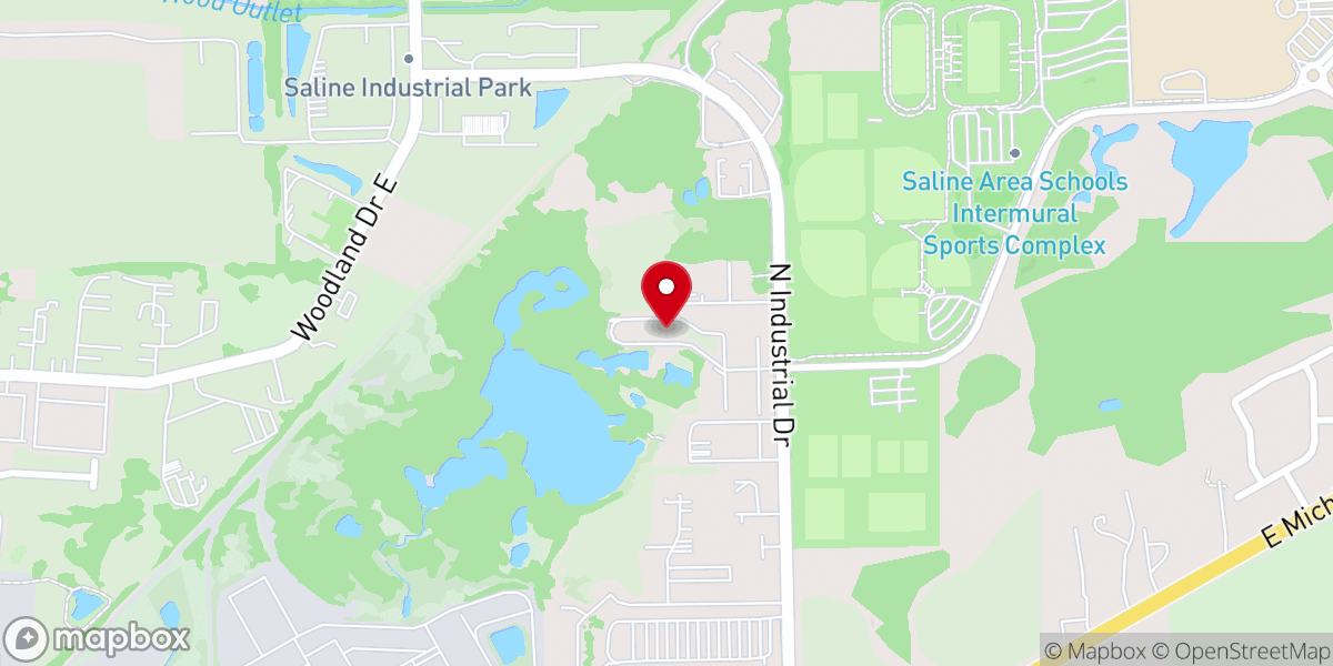 Map showing location of Saline Area Social Service
