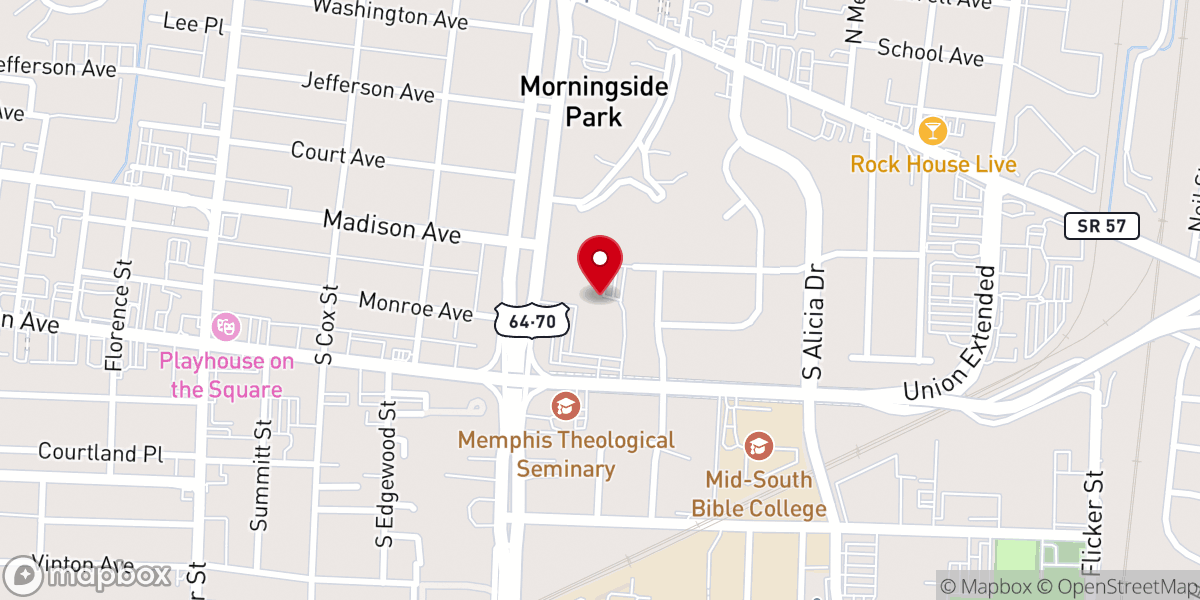Map showing location of Lindenwood Christian Church