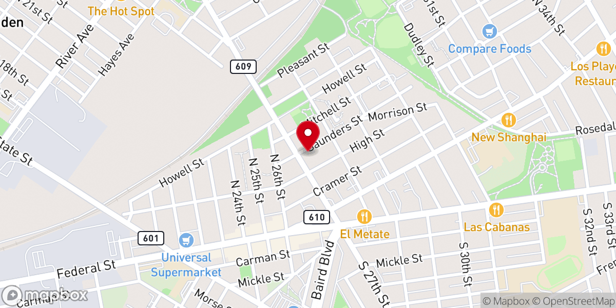 Map showing location of St John Church of the Apostolic Faith