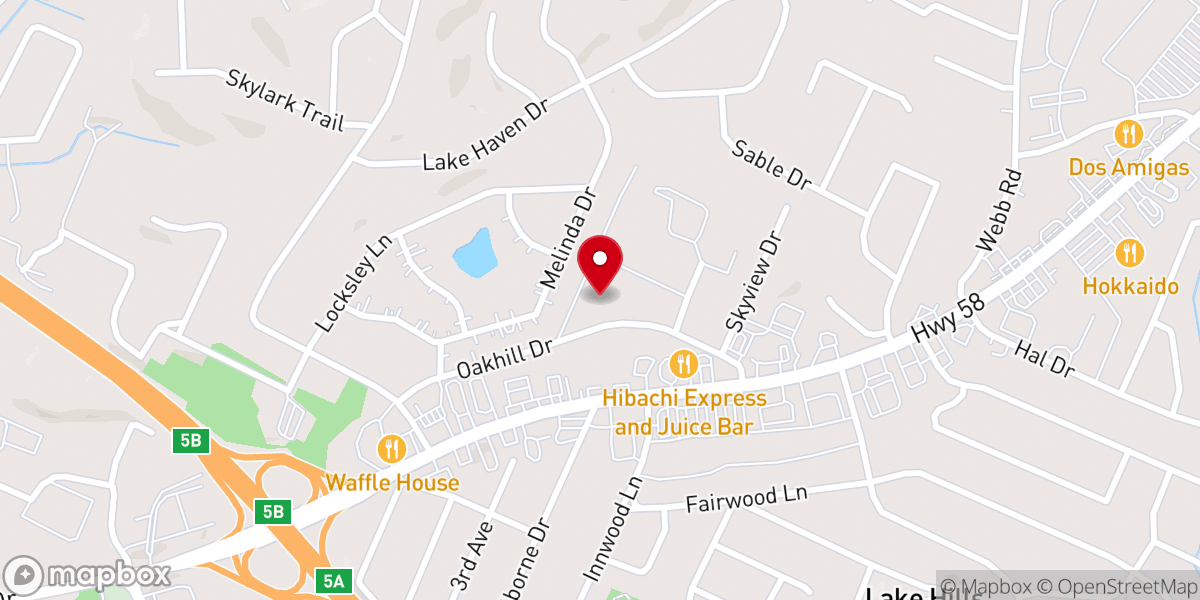 Map showing location of Resurrected Baptist Church