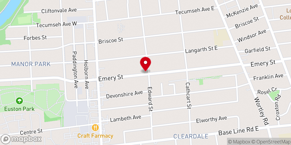 Map showing location of Lighthouse Baptist Church
