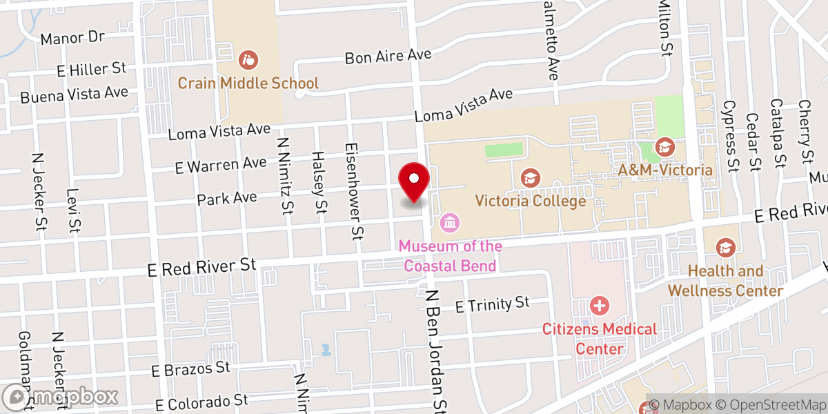 Map showing location of Guadalupe Baptist Association