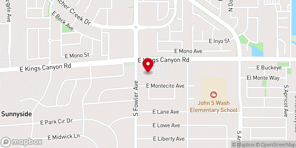 Map showing location of Sequoia Church
