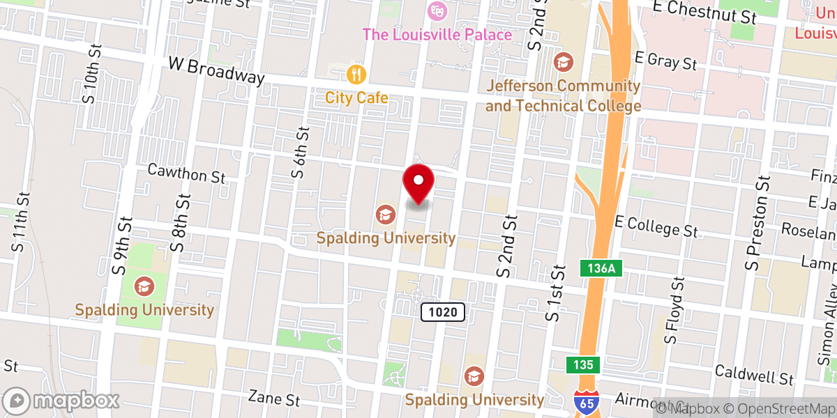 Map showing location of Calvary Episcopal Church