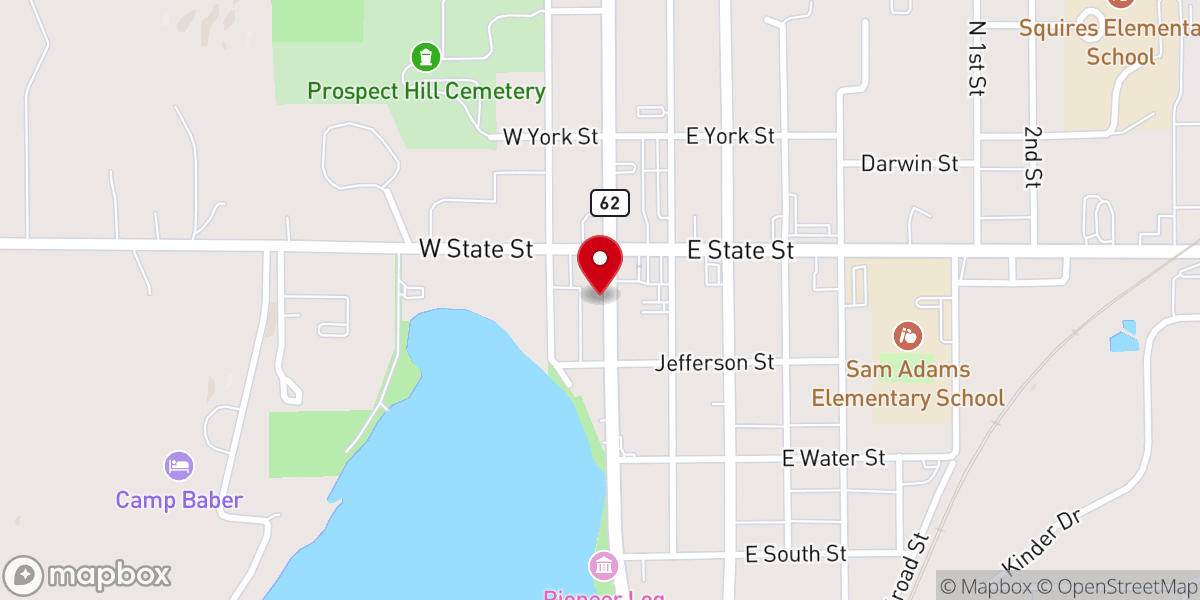Map showing location of Helping Hands of Cass County