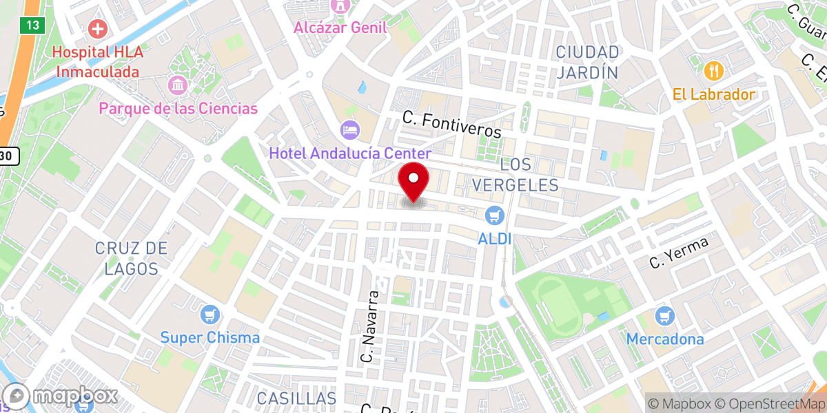 Map showing location of El Chabolo