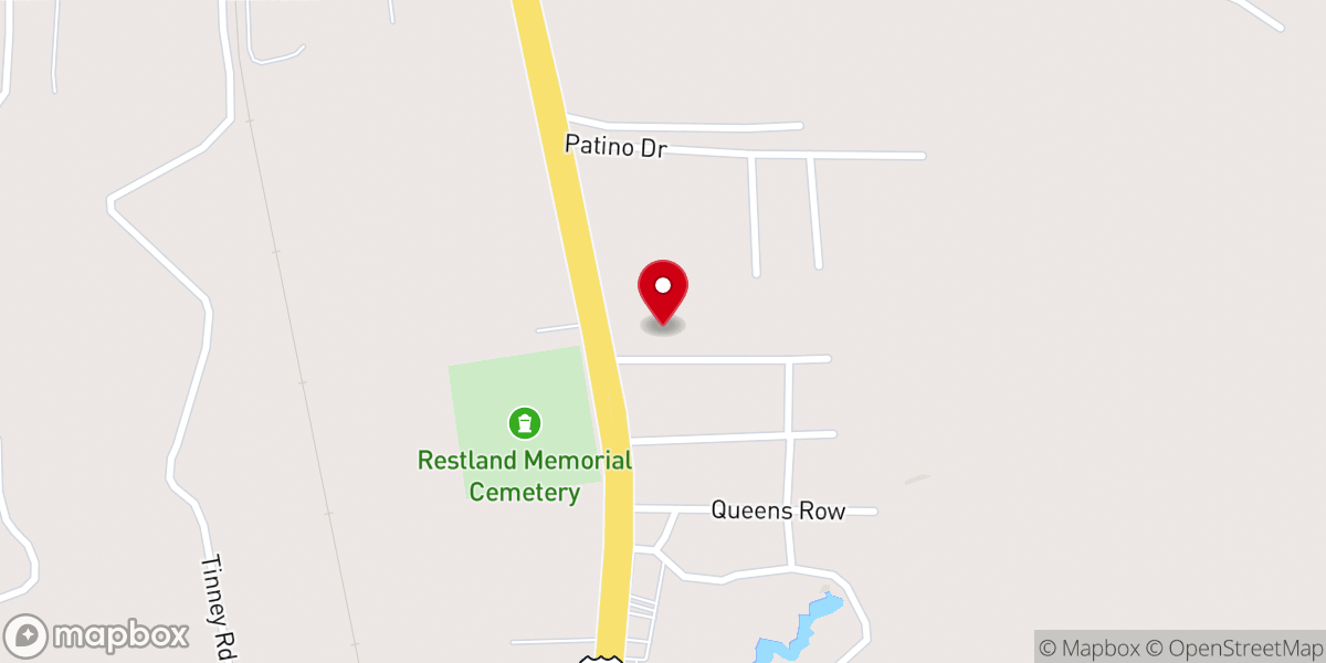 Map showing location of Chesswood Baptist Church