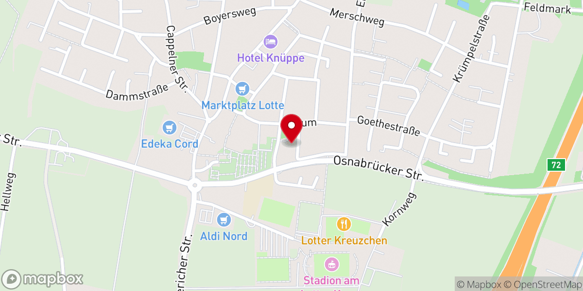 Map showing location of St. Hedwig (Pfarrei St. Margaretha Westerkappeln)