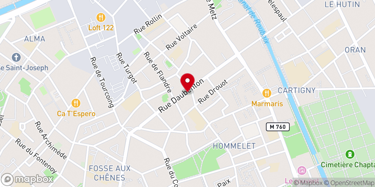 Map showing location of Culturel Islamique de la Région Nord des Turcs
