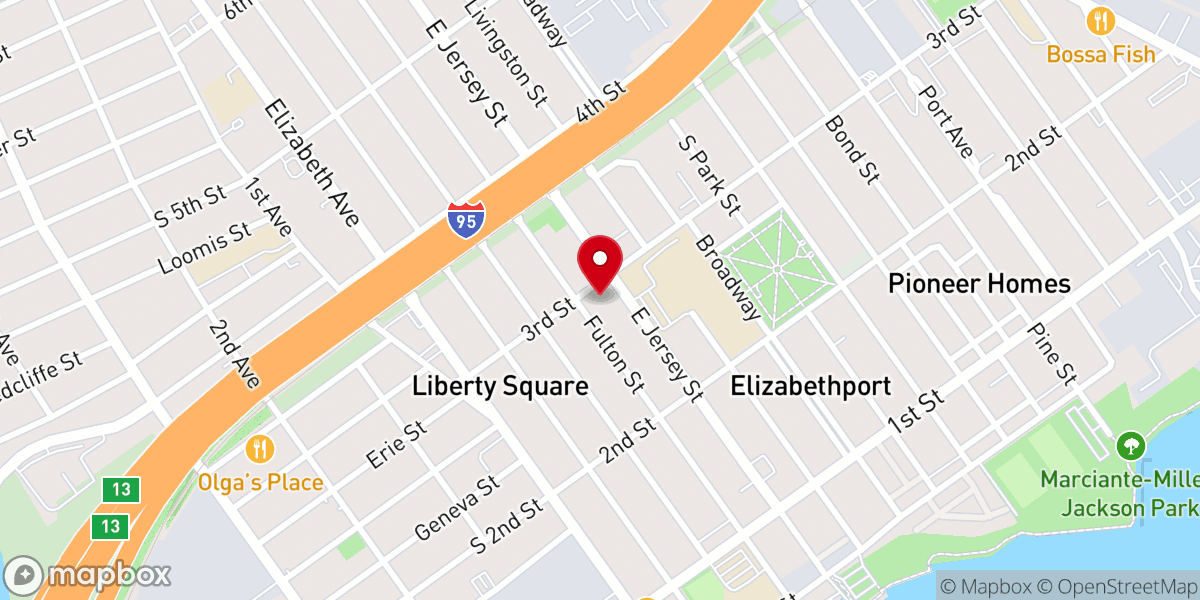 Map showing location of St. Adalbert's Roman Catholic Church