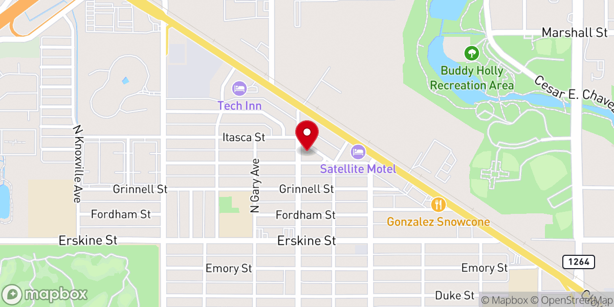 Map showing location of Flint Avenue Baptist Church