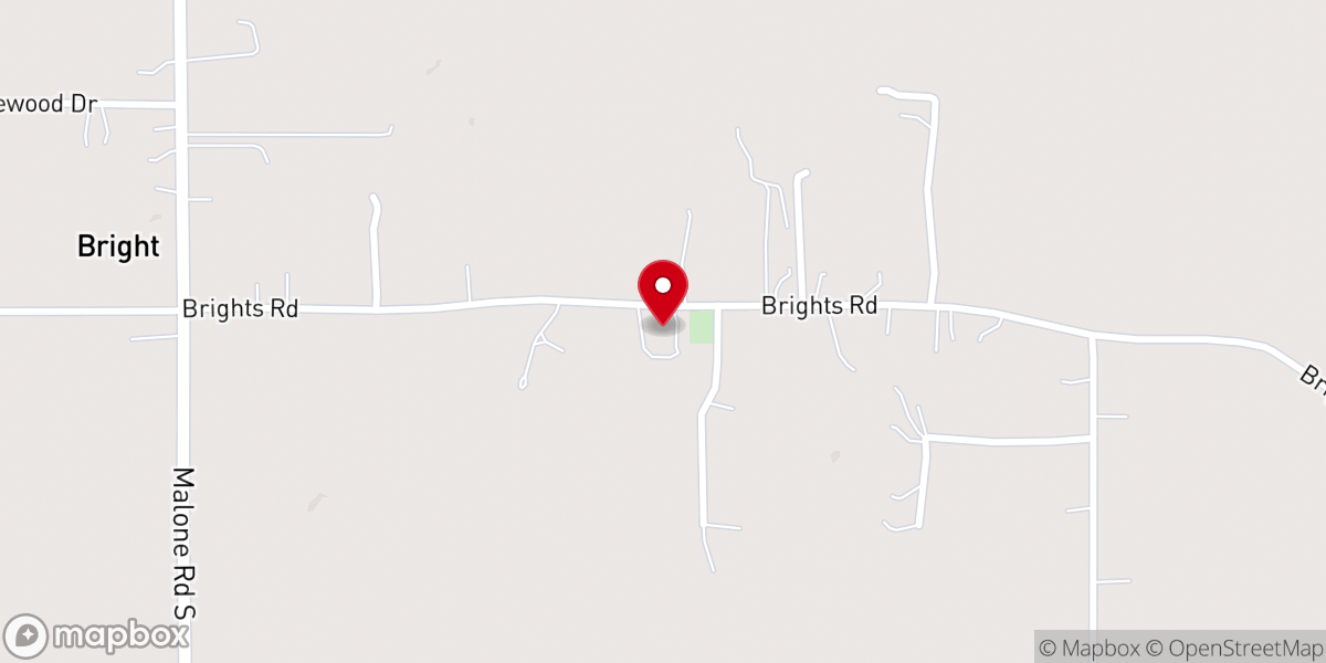 Map showing location of Enon Springs M.B. Church