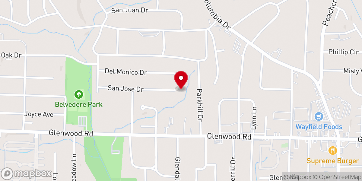 Map showing location of Greater Body of Christ Temple Inc