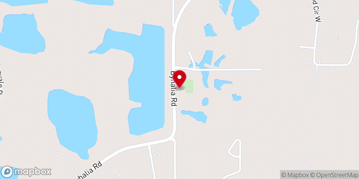 Map showing location of New Bethany M.B. Church