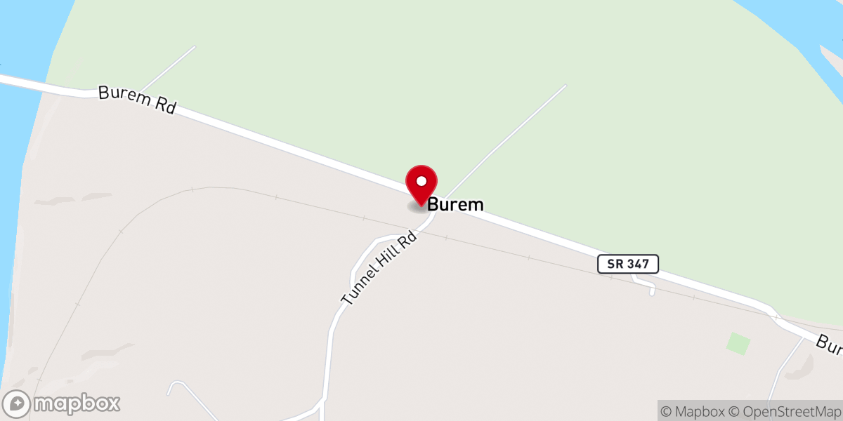 Map showing location of Burem Missionary Baptist Church