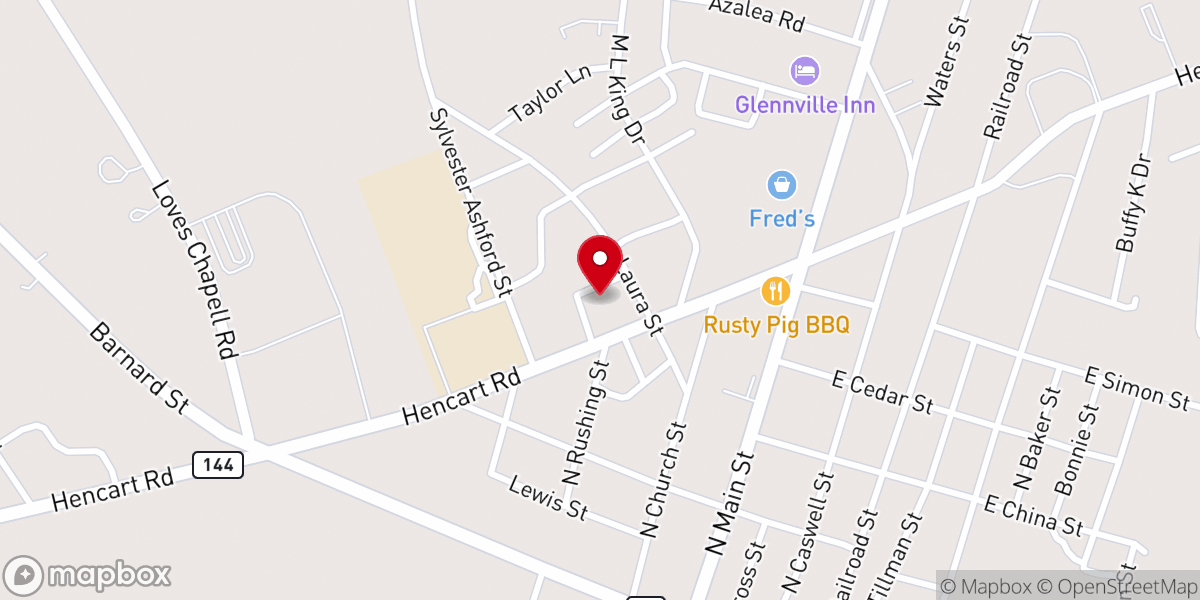 Map showing location of Church of Christ Holiness
