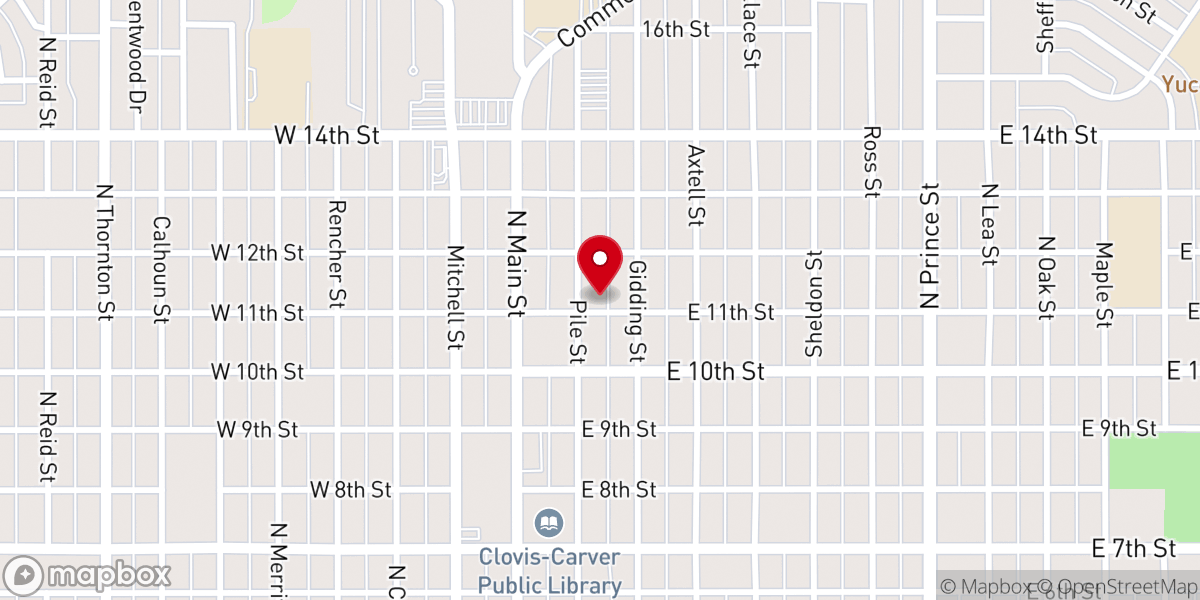 Map showing location of Orthodox Church Fellowship of Clovis