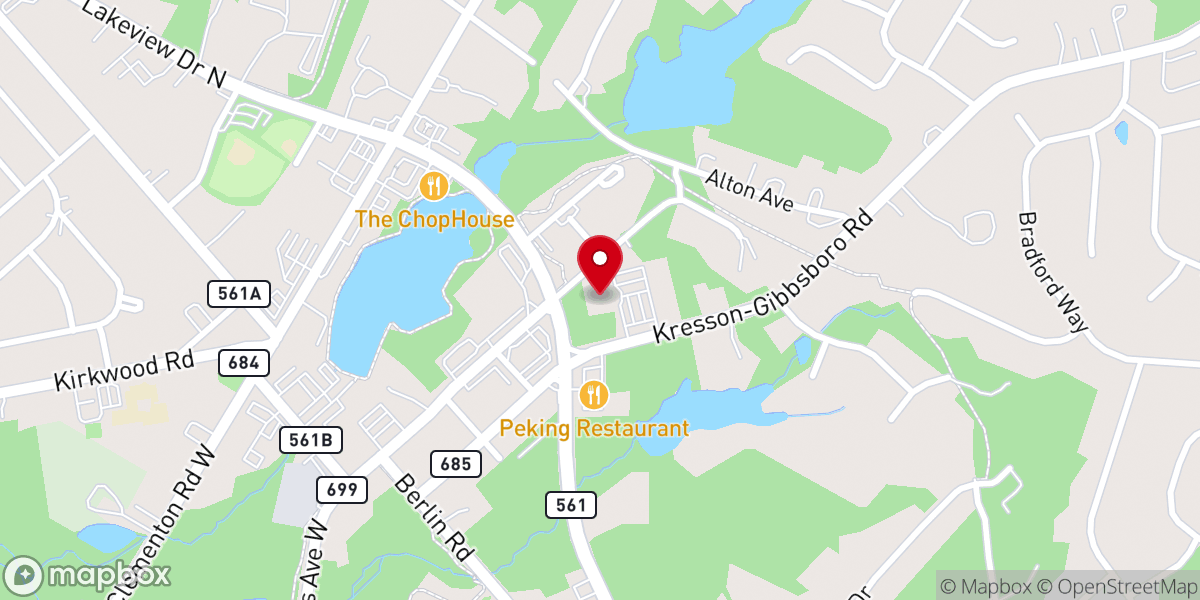 Map showing location of St Andrew the Apostle Roman Catholic Church