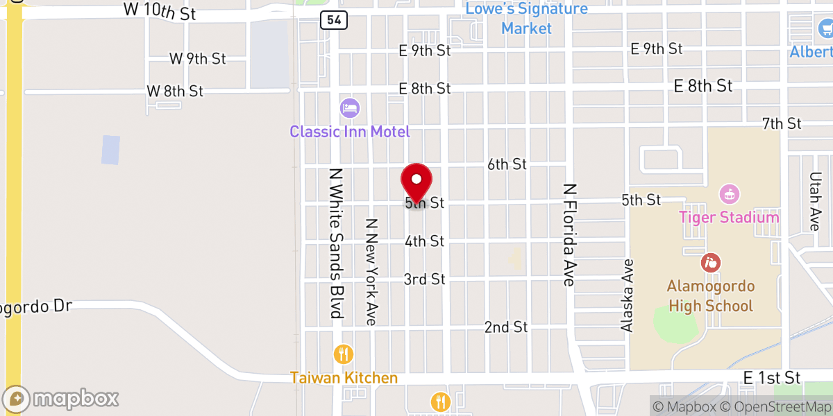 Map showing location of Owen Chapel AME Church