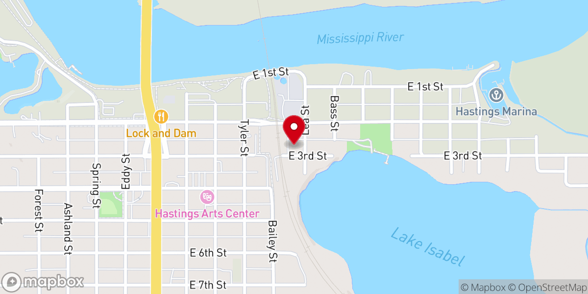 Map showing location of Branchline Church