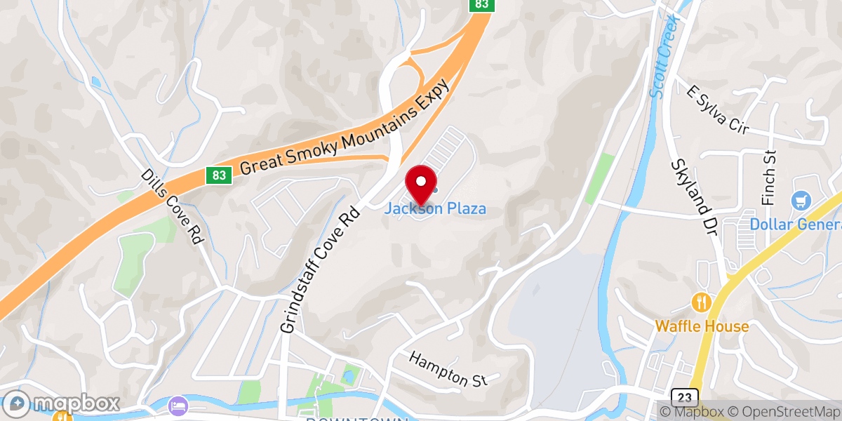 Map showing location of Destiny Church WNC