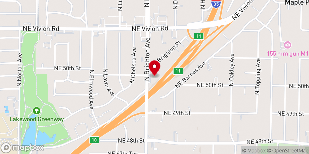 Map showing location of Trinity Christian Center Assembly