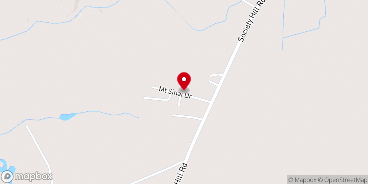 Map showing location of Mount Sinai Church of God