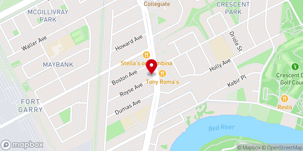 Map showing location of Archdiocese of Winnipeg
