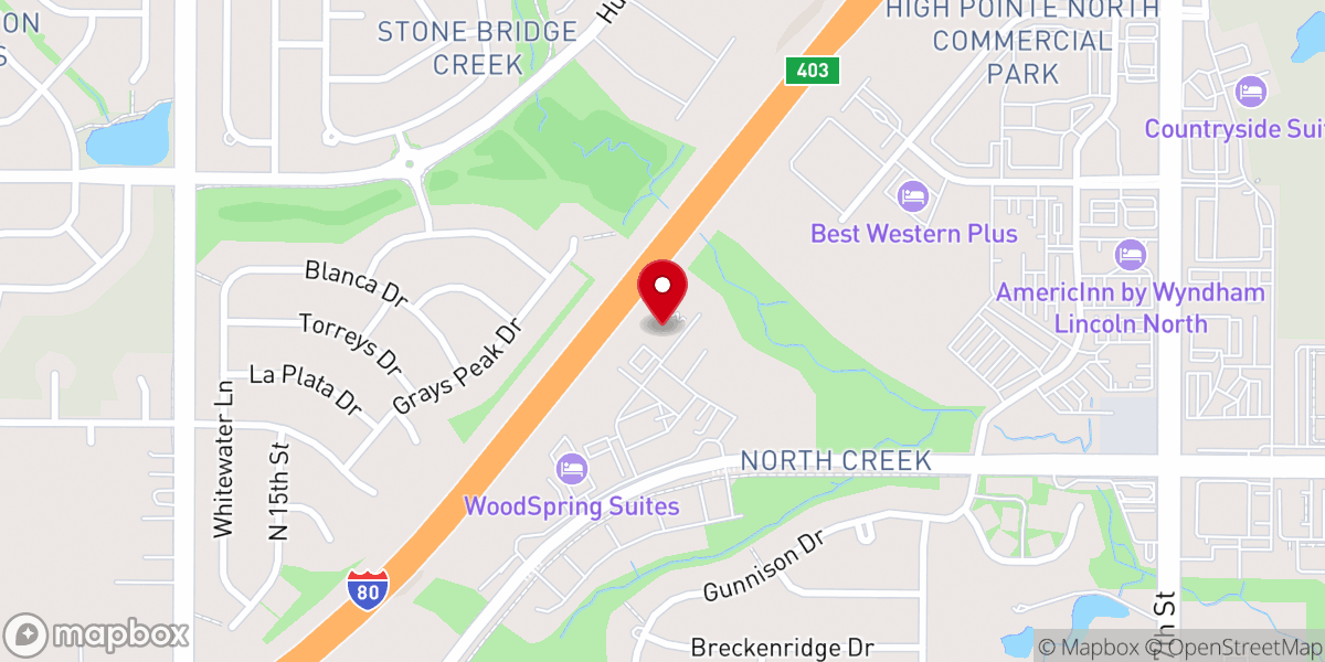 Map showing location of North Pointe Community Church