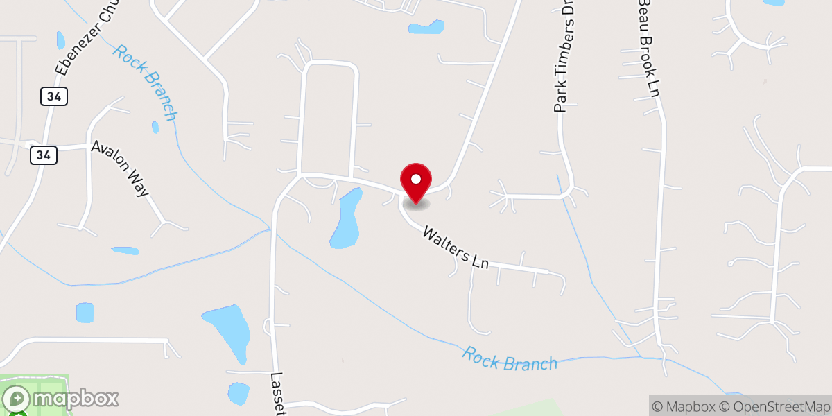 Map showing location of Eastside Church of Christ