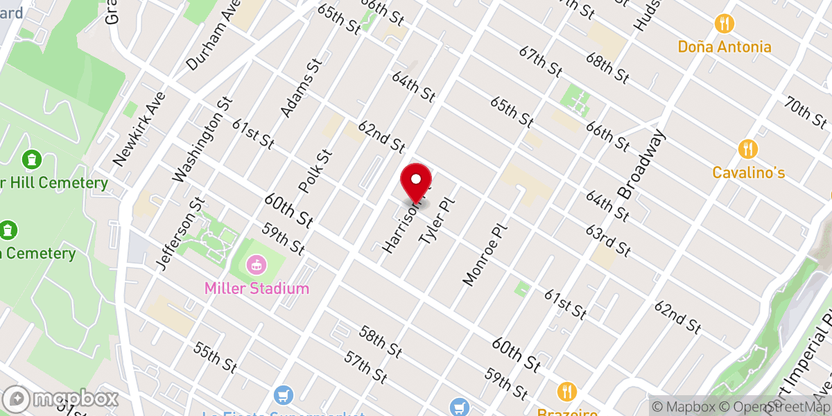 Map showing location of Primera Iglesia Bautista