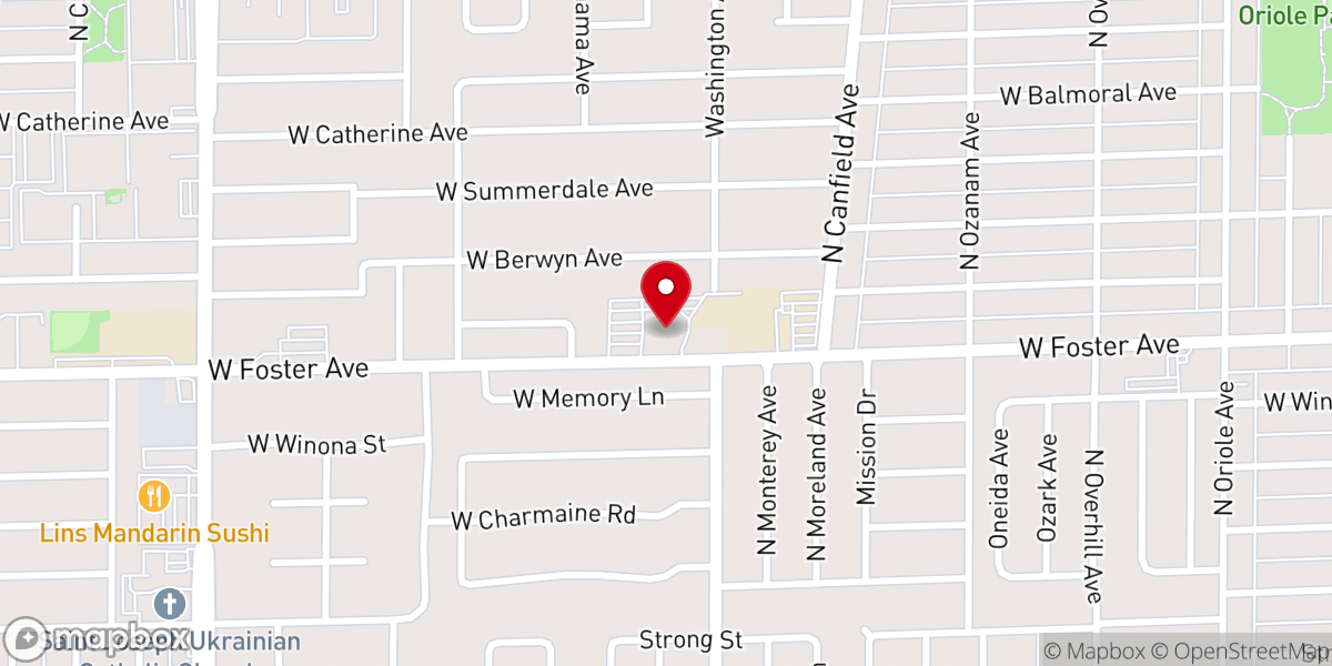 Map showing location of Saint Eugene Church